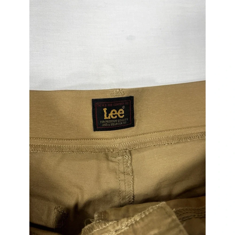 Lee Men's Cargo Shorts Size 36 Khaki Tan Cotton Multi-Pocket Outdoor Casual